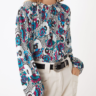 Suncoo lamour blouse, Blanc Casse, medium