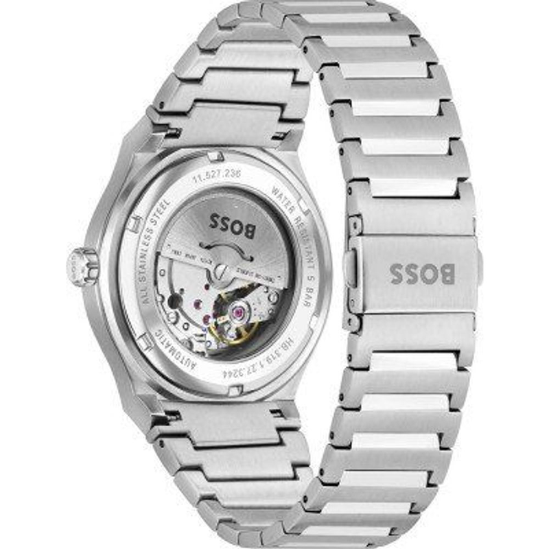 Gray stainless steel dress watch-null