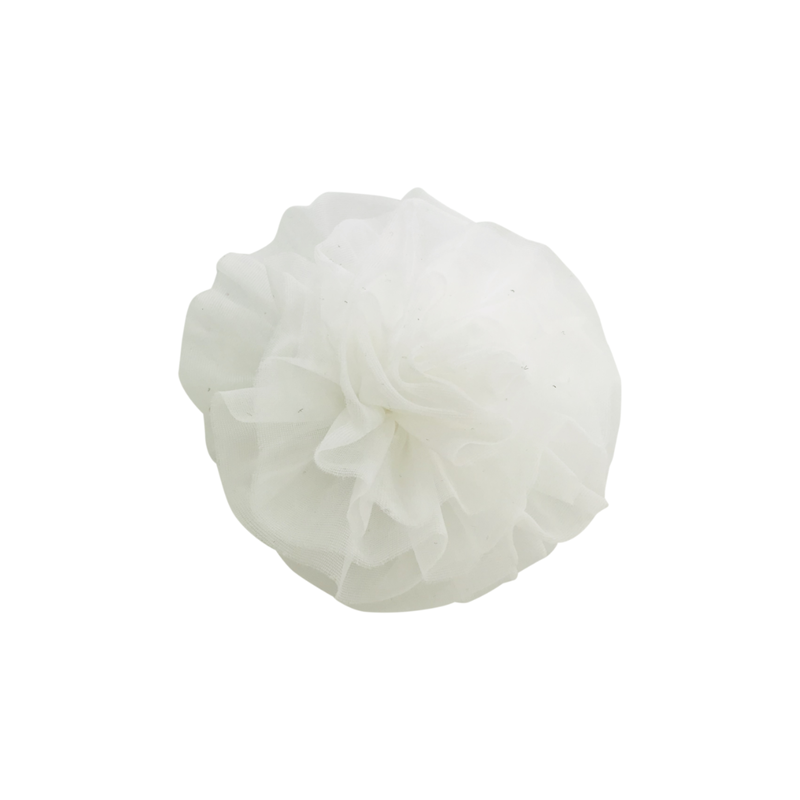 Dolly by le petit tom ® beach ballerina hair rosette/broach in off-white image number null