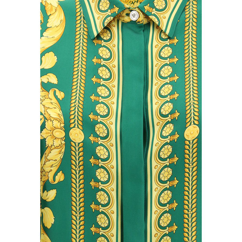 Bicolor silk pattern shirt-null