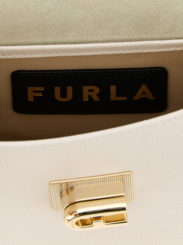 White calfskin crossbody bag-null