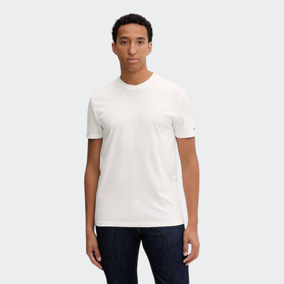 Regular tonal signature tee, White, medium