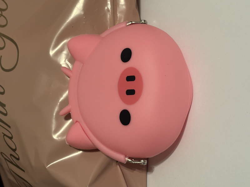 Pvc – coin wallets for girls - pink pig, , medium image number null