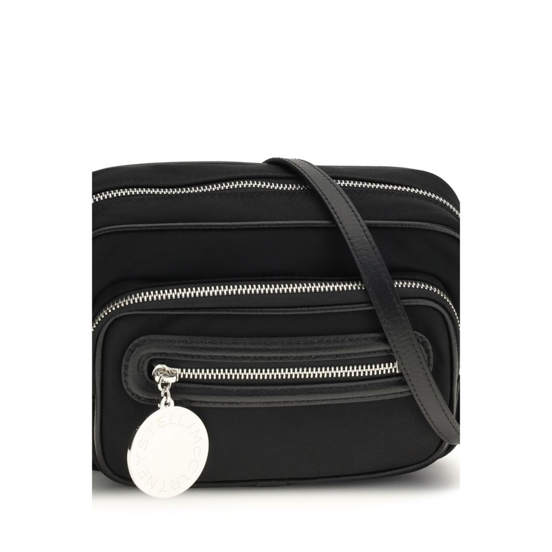 Black polyamide shoulder bag-null