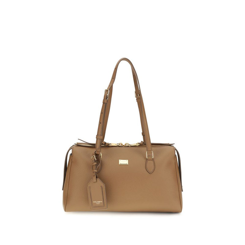 Beige calf leather bos taurus shoulder bag-null