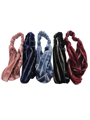 Women hair accessories bands in many colors, Light Blue, medium
