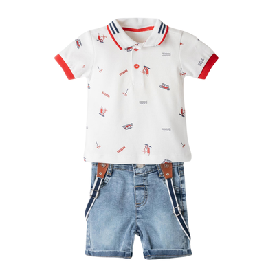 Hashtag for boys infants short set white 254604