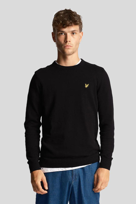 Lyle & scott merino jumper, Black, medium