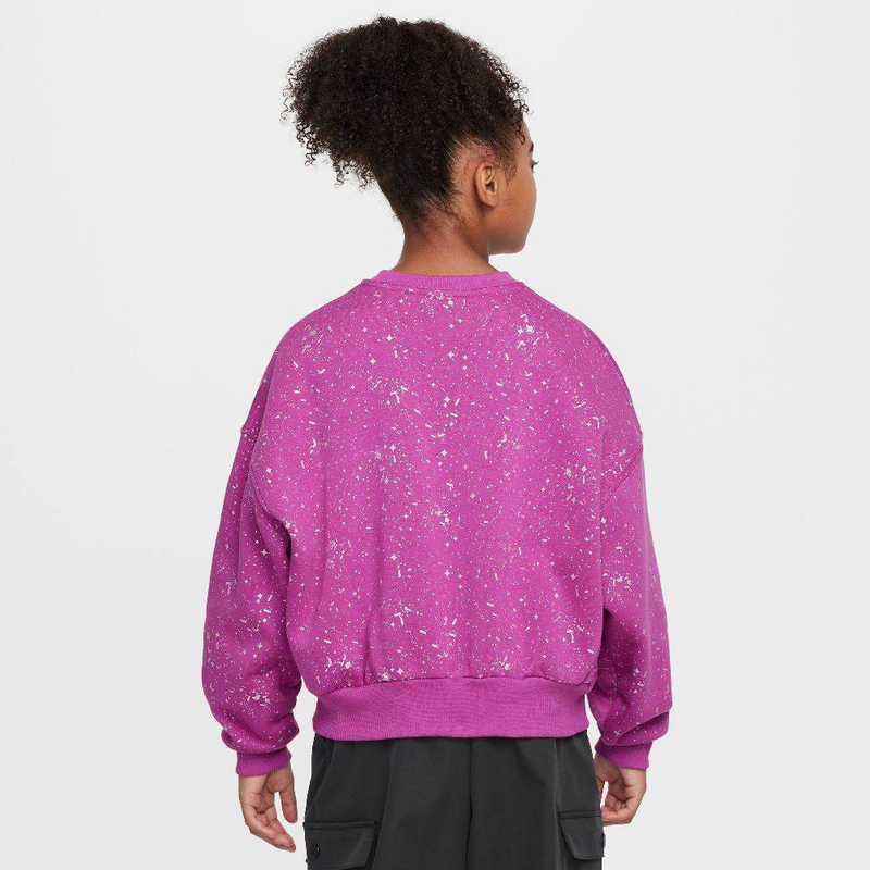 Girls nike sportswear club fleece shine crew-null