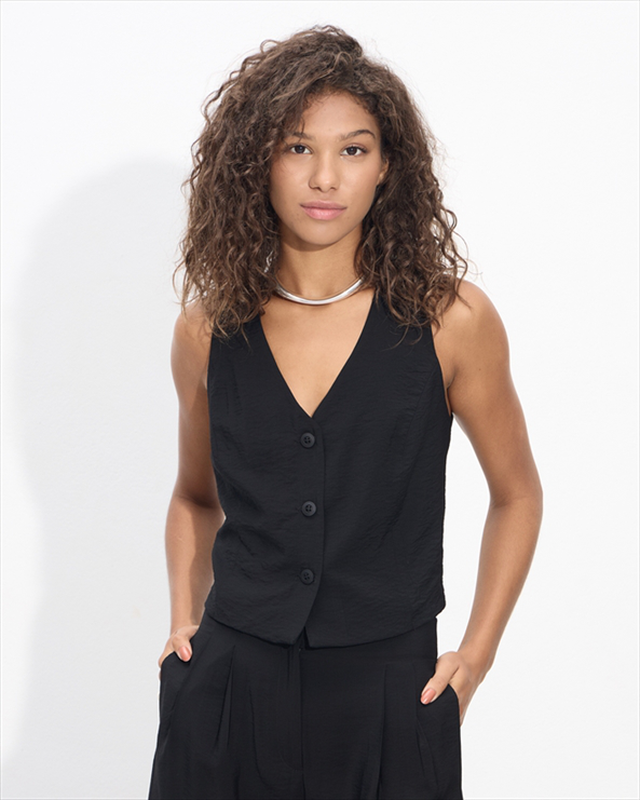 Cropped gilet-null