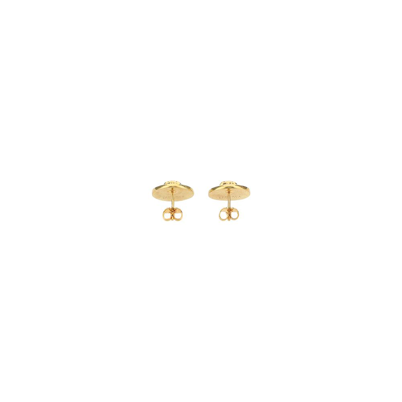 Gold metal earrings-null