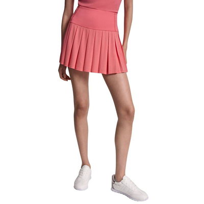 Court pique pleated tennis skirt, Pink, medium