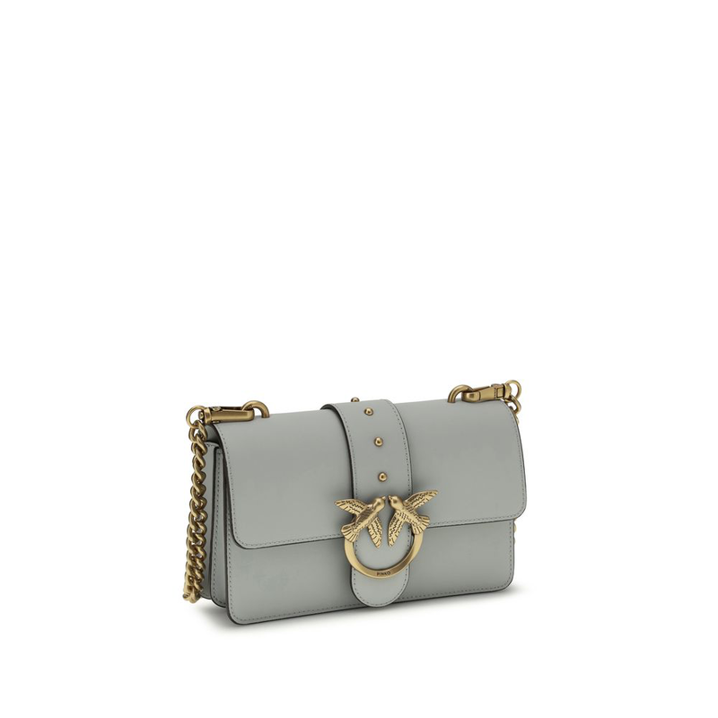 Gray calf leather bos taurus shoulder bag-null