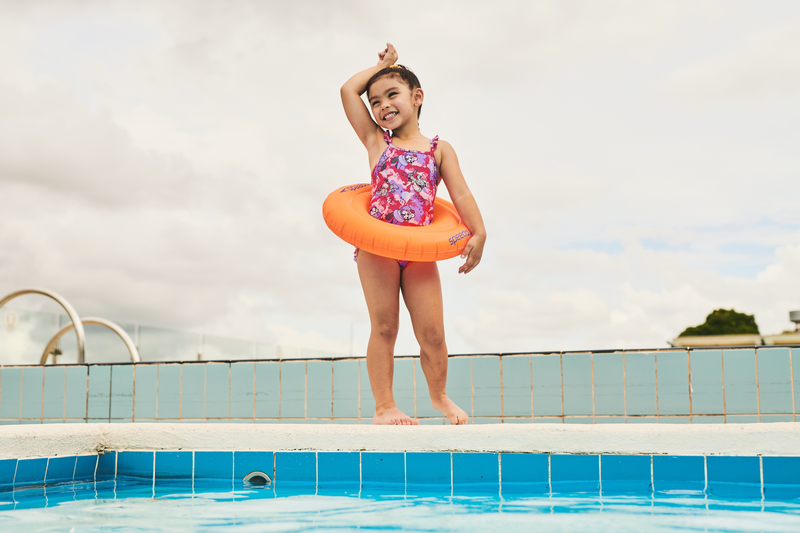 Product image: Speedo infant girls learn to swim printed frill thinstrap (-null