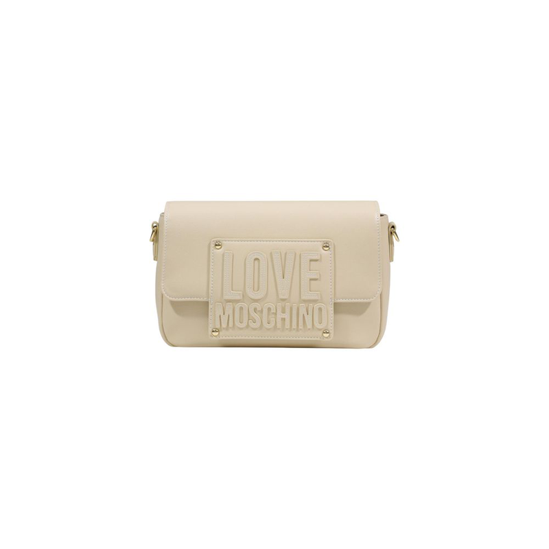 Cream polyethylene handbag-null