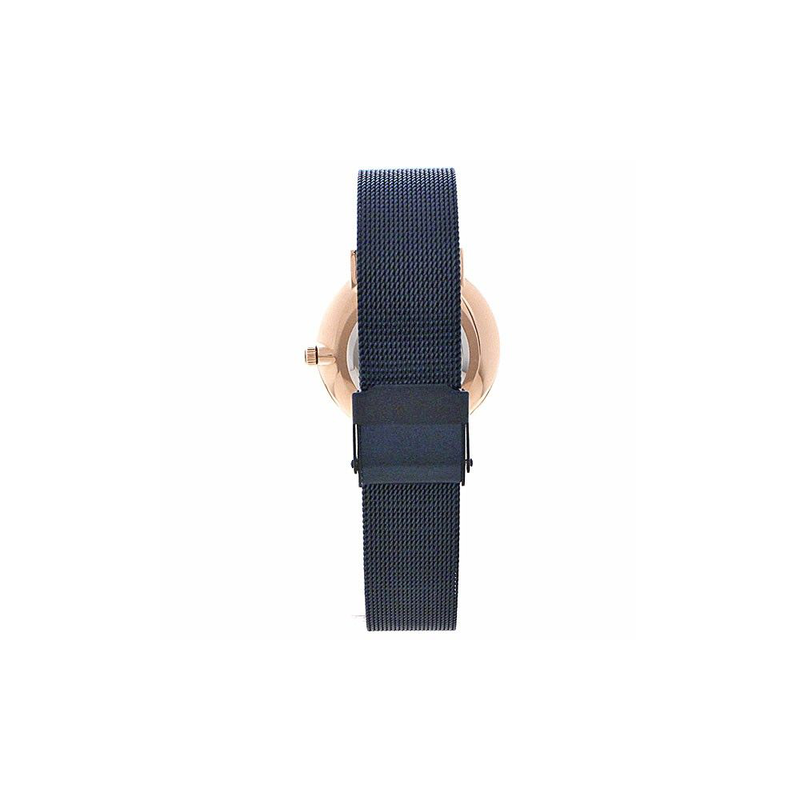 Blue stainless steel dress watch-null