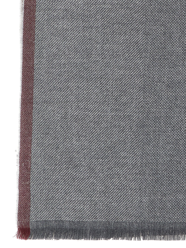 Gray wool scarf-null