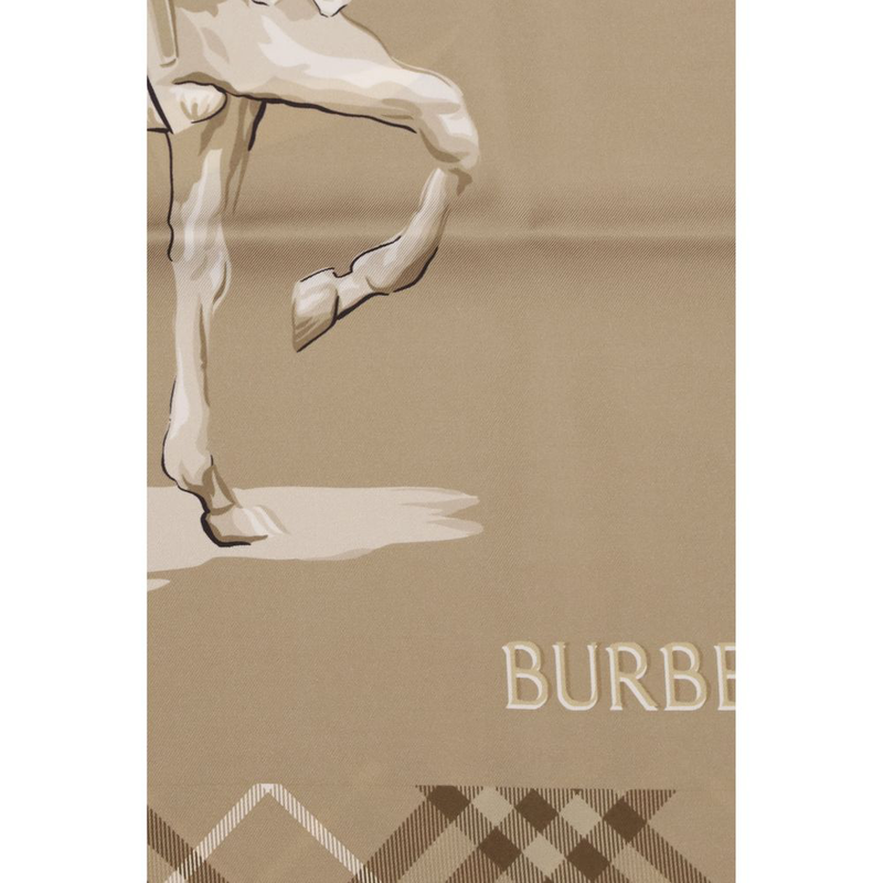 Beige silk scarf-null