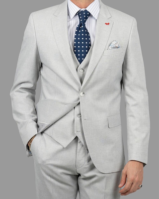 Dzine 3piece slim fit suit in patterned