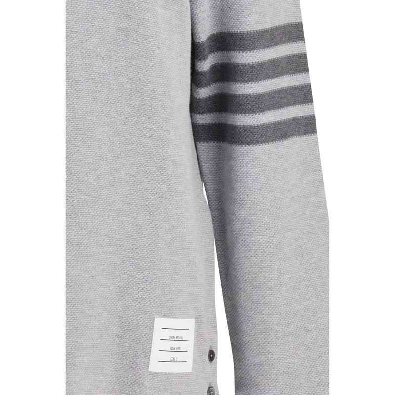 Gray cotton polo shirt-null