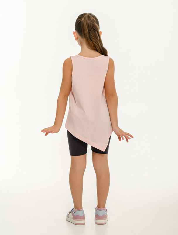 Bdtk junior girl's sets sleeveless long top & 2/4 leggings-null