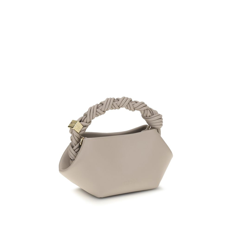 Gray recycled leather handbag-null