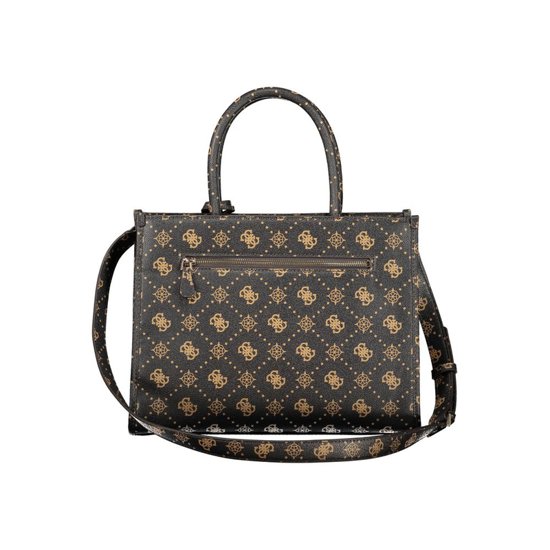 Marrone poliuretano woman handbag-null