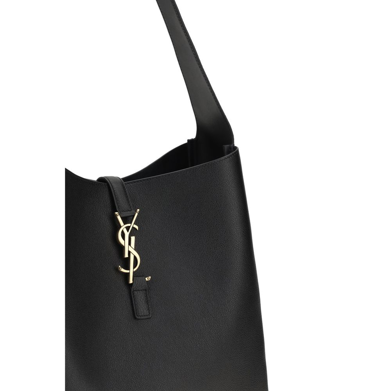 Black calf leather bos taurus shoulder bag-null