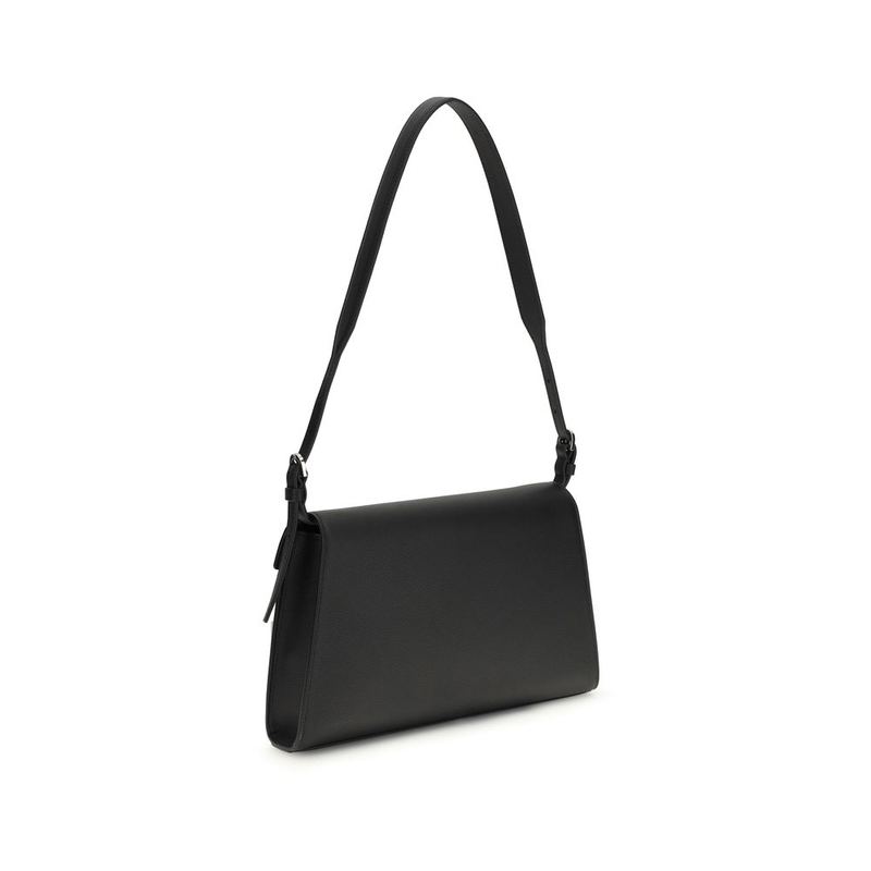 Black calf leather bos taurus shoulder bag-null