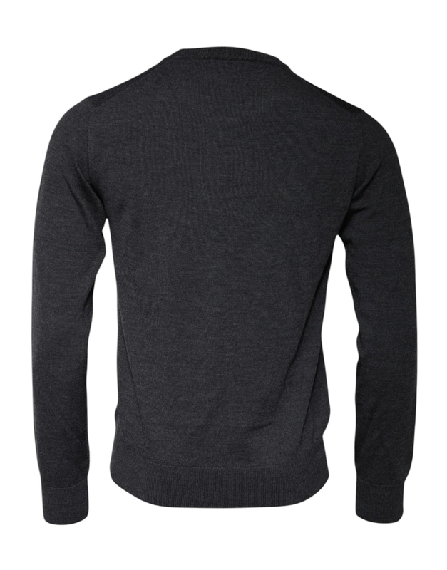 Dark gray dg logo crew neck pullover sweater-null