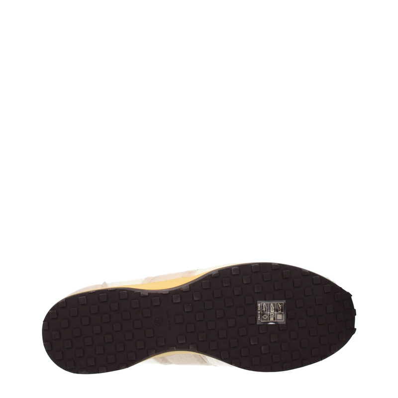 Beige fabric athletic sneakers-null