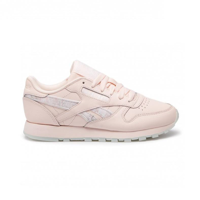 Classic leather women shoes, Pale Pink, medium