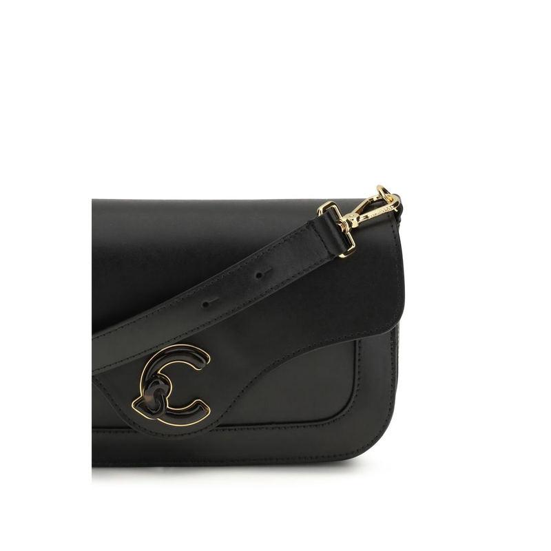 Black calf leather bos taurus shoulder bag-null