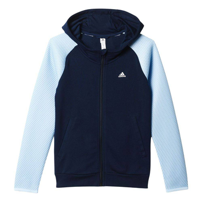 Girls spacer mesh hoodie, Navy / Blue, medium