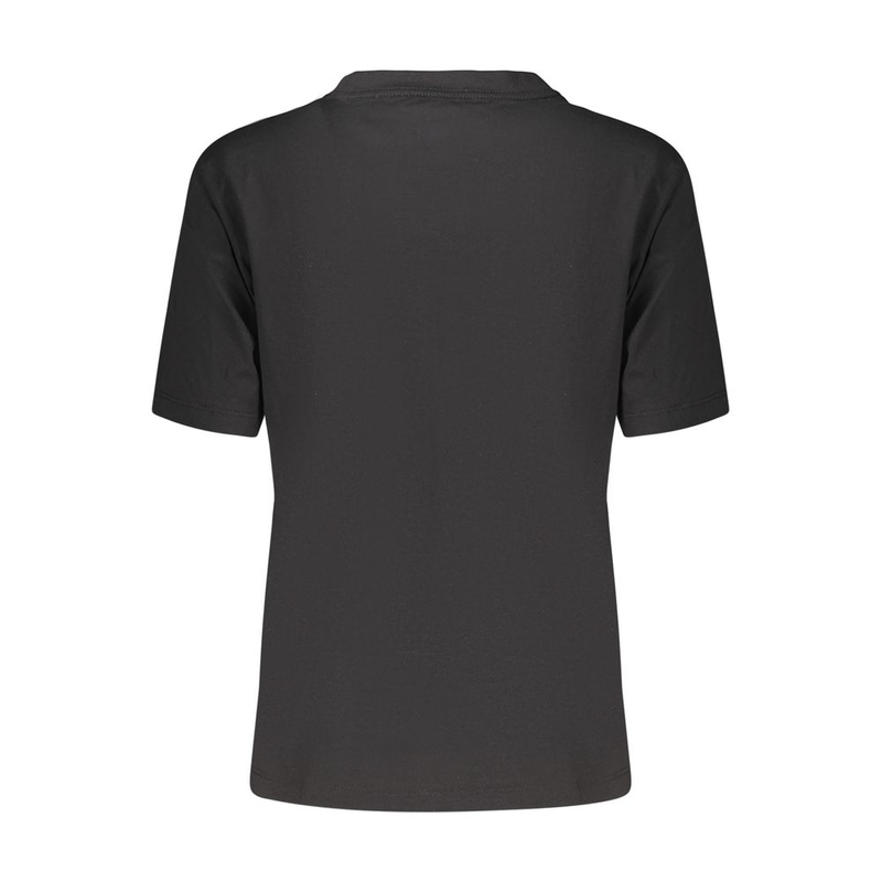 Black cotton women's t-shirt-null