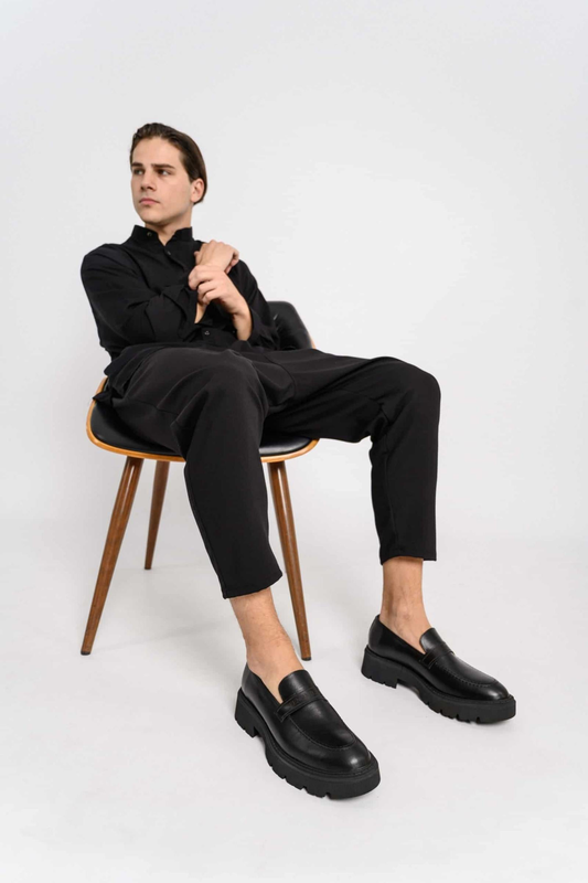 Leather men shoes-null