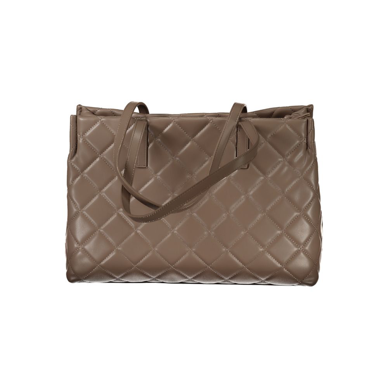 Brown polyurethane women's bag-null