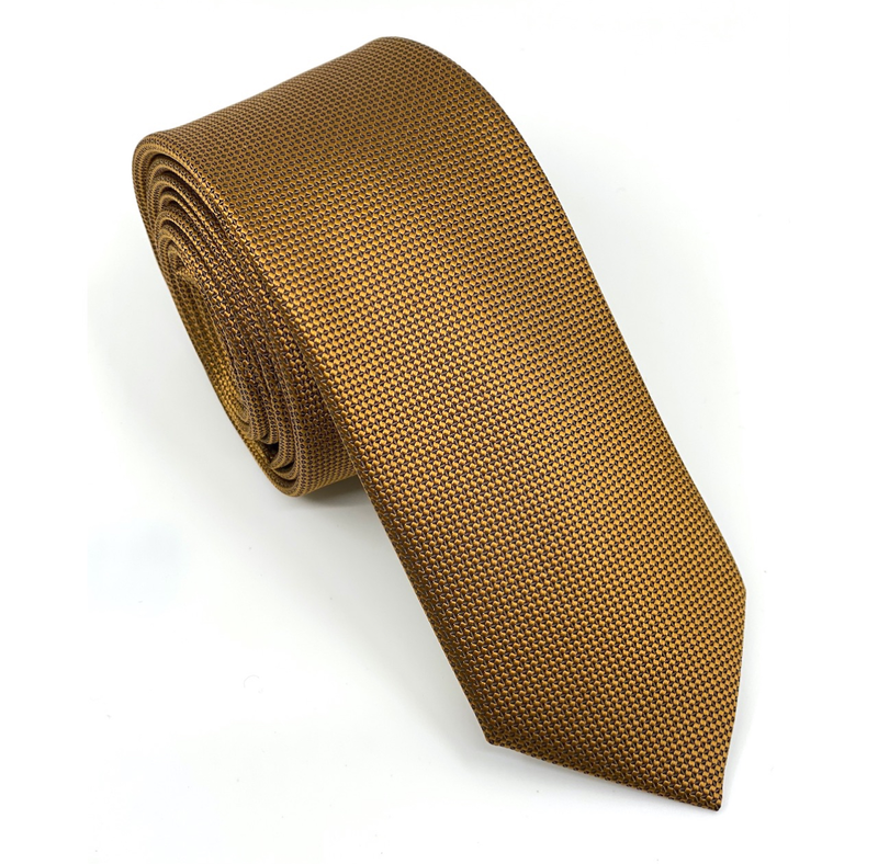 Textured wide tie with handkerchief image number null