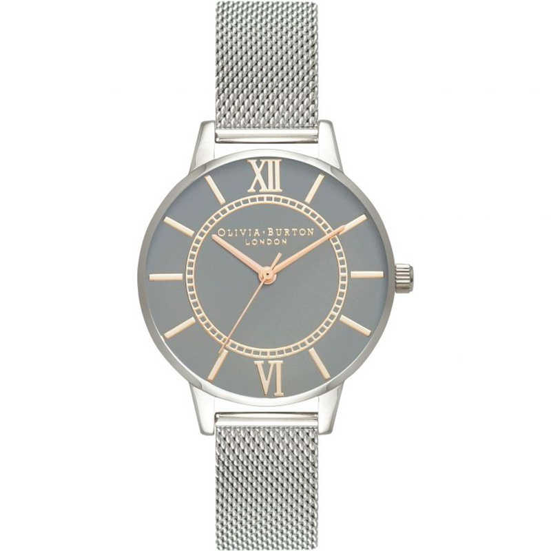 Silver stainless steel dress watch-null