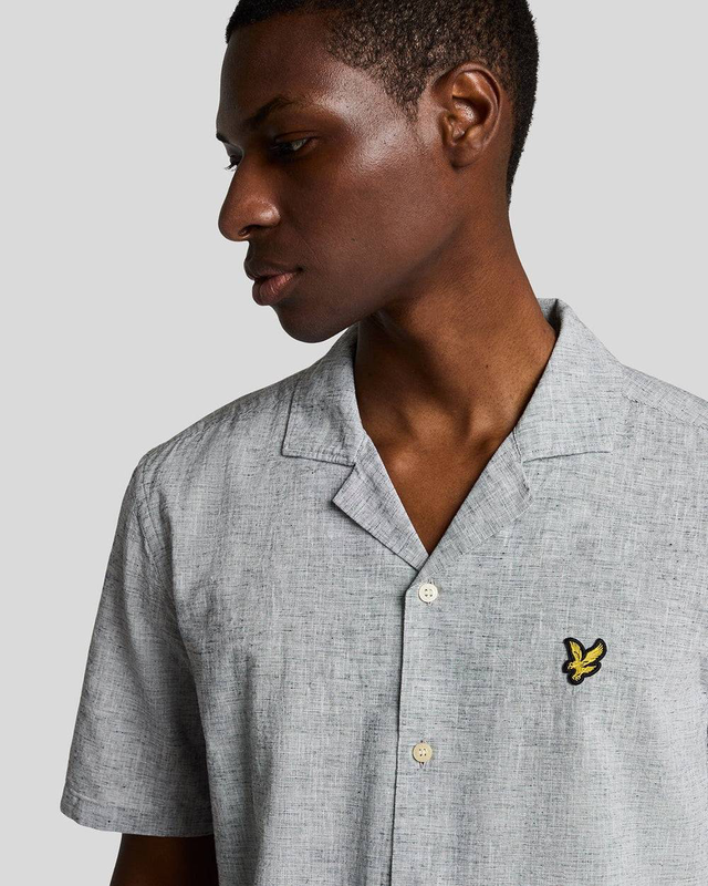 Linen blend oxford revere hirt x583 green mercurial-null