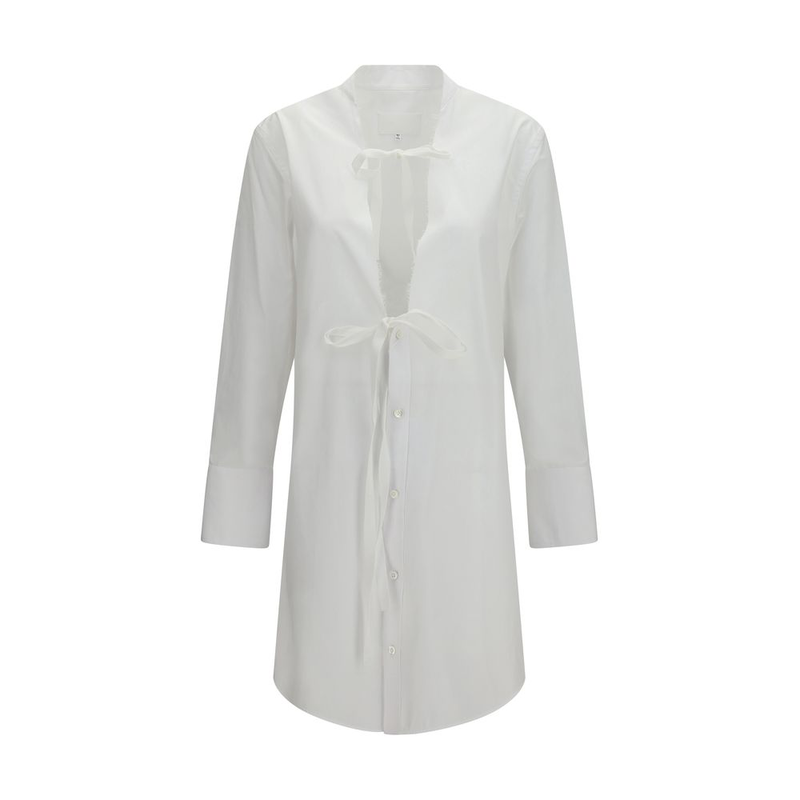 White cotton casual dress-null