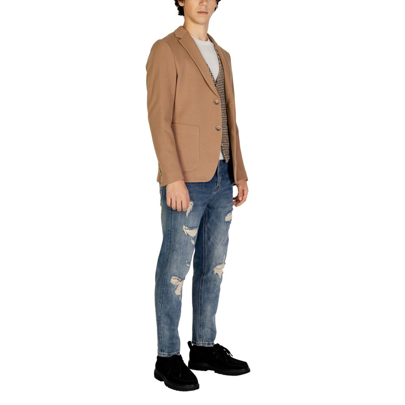 Beige cotton blazer-null