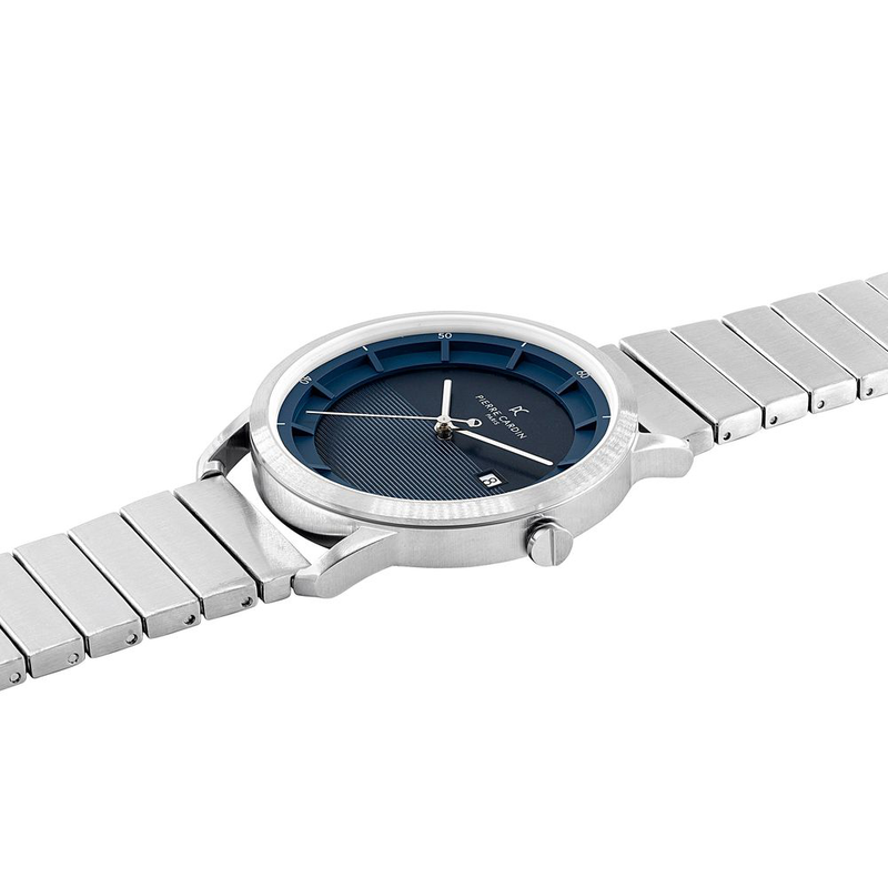 Gray stainless steel dress watch-null