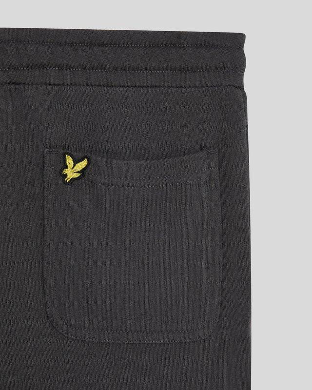 Script embroidered sweatpant w635 gunmetal-null