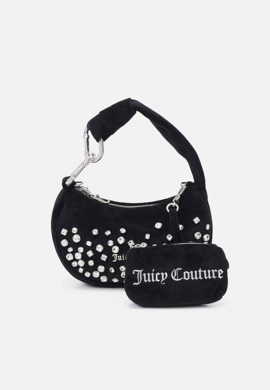 Blossom diamante velour small hobo-null