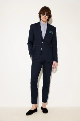 Stefan melange textured blazer, Blue, medium