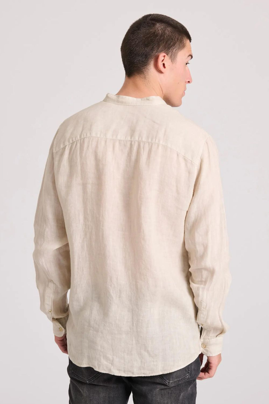 Funkybuddha shirt linen mandarin-null