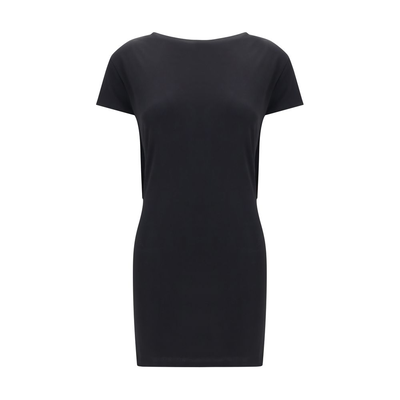 Black viscose cocktail dress, Black, medium