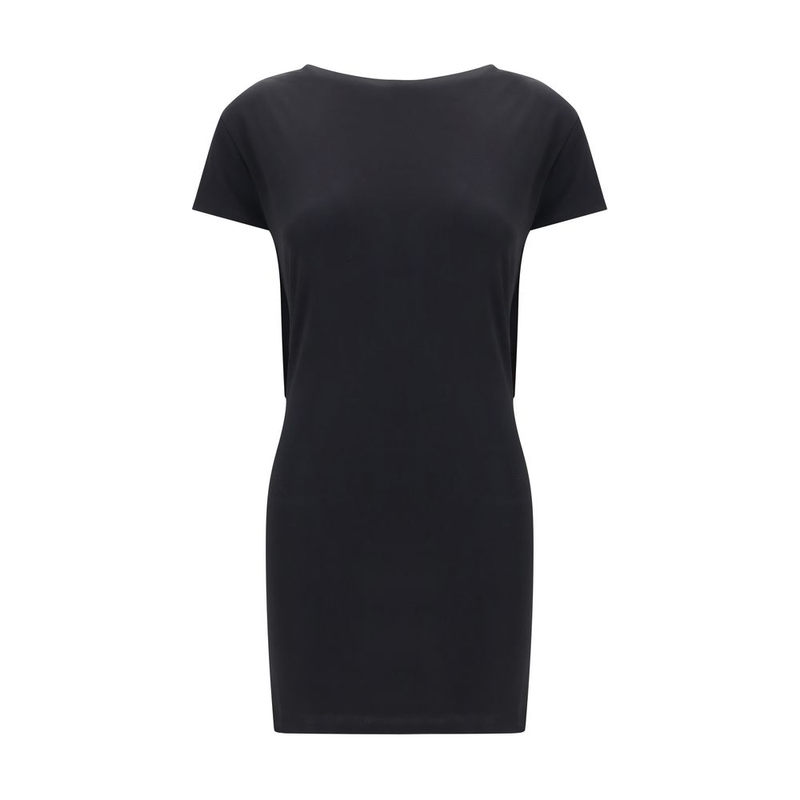 Black viscose cocktail dress-null