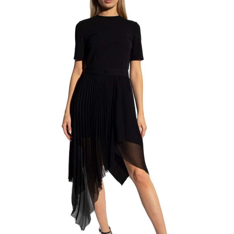 Black polyester casual dress-null